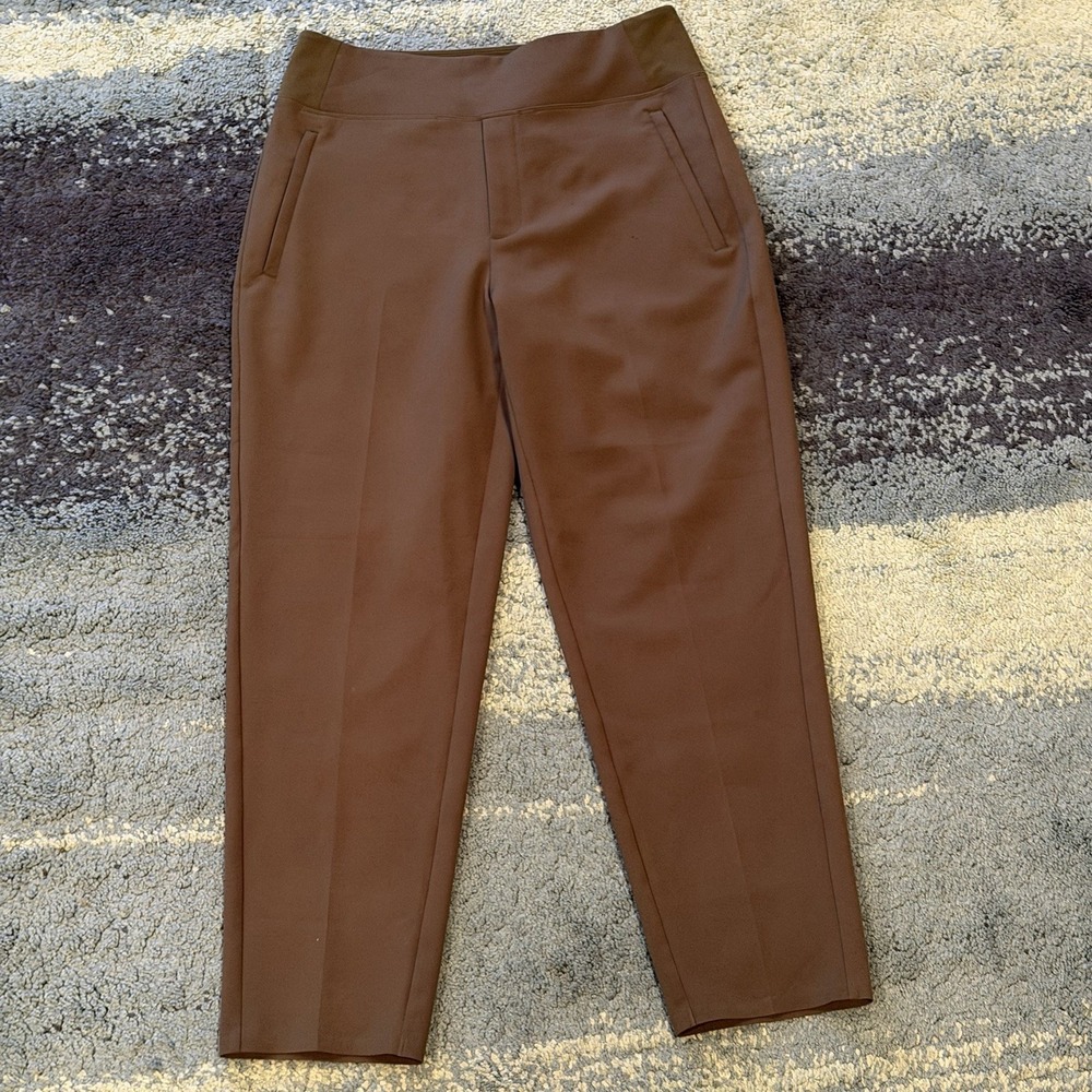 Athleta Endless High Rise Pull On Tapered Stretch Pants Women's Size 8 Green